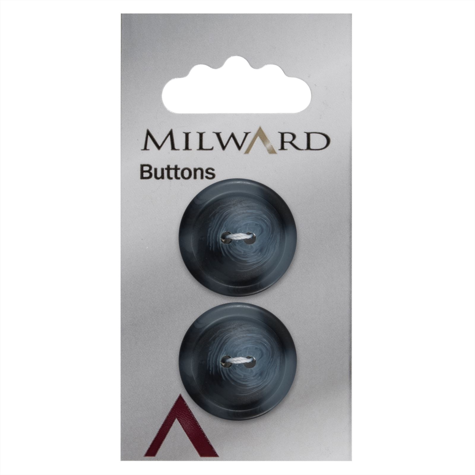 Milward Knoop Gemarmerd Blauw 20mm (2 stuks)