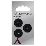 Milward Knoop met Gevlochten Werkje Zwart 19mm (3 stuks)