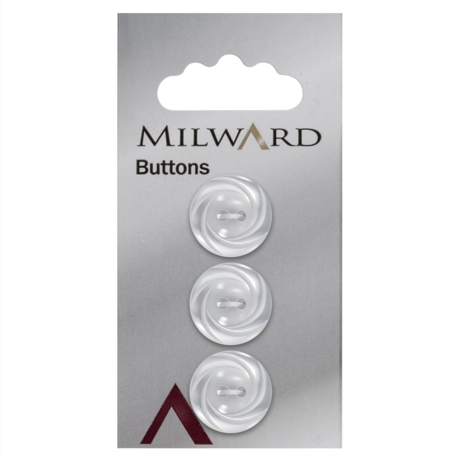 Milward Knoop met Werkje Wit 17mm (3 stuks)