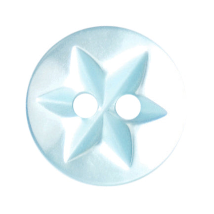 Milward Knoop Parelblauw Bloem/Ster 12mm (7 stuks) (2)
