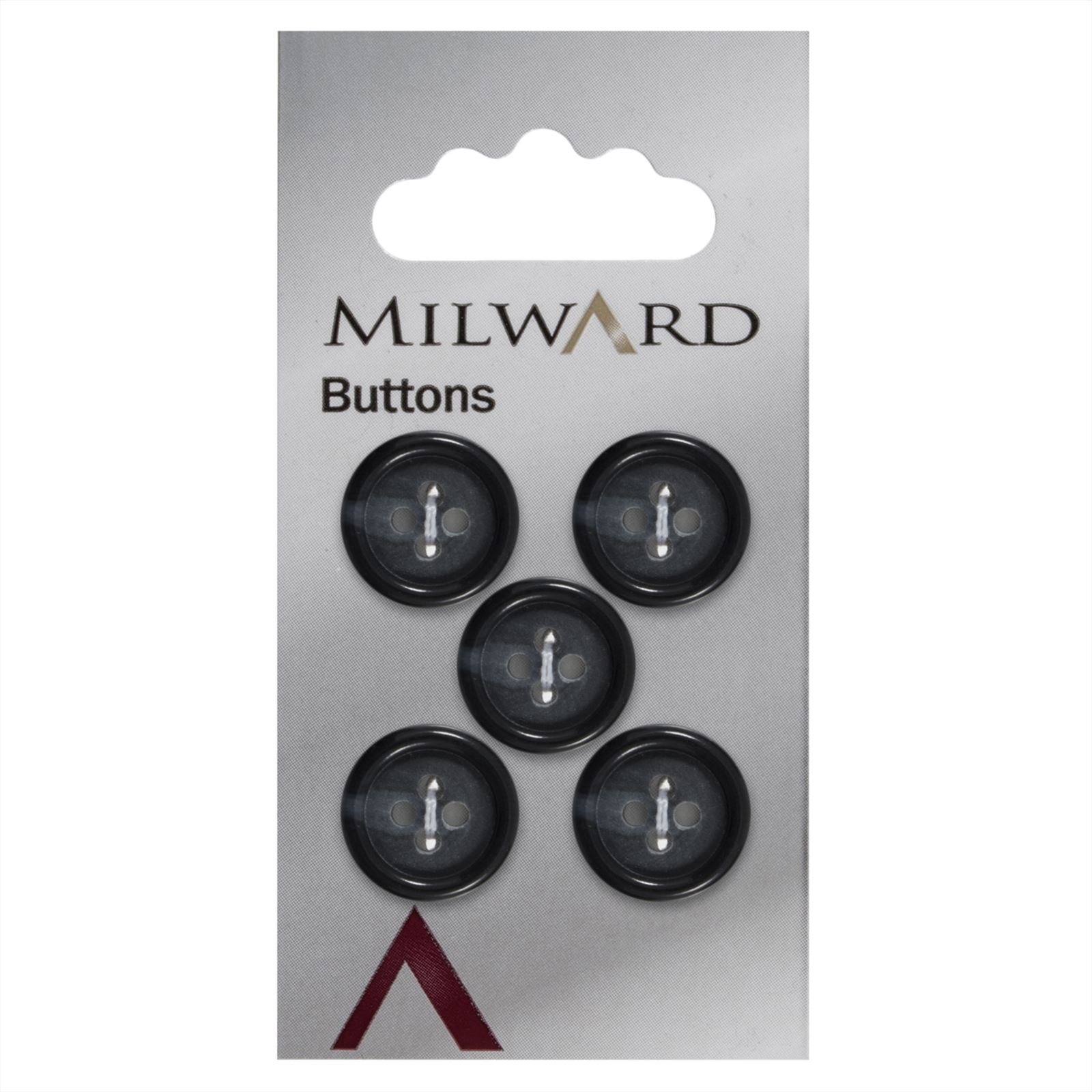 Milward Knoop Zwart/Blauw 15mm (5 stuks)