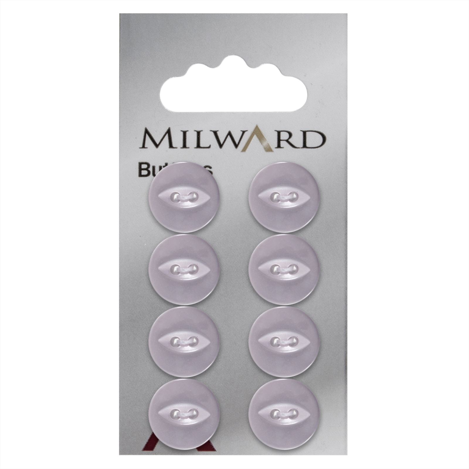 Milward Parelmoer Knoop Paars 13mm ( 8 stuks)