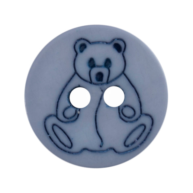 Milward Ronde Knoop met Figuur Beer Paars met Blauw 15mm (5 stuks) (2)