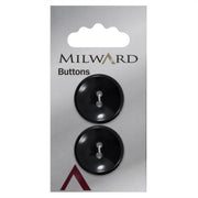 Milward Ronde Knoop Zwart 25mm (2 stuks)