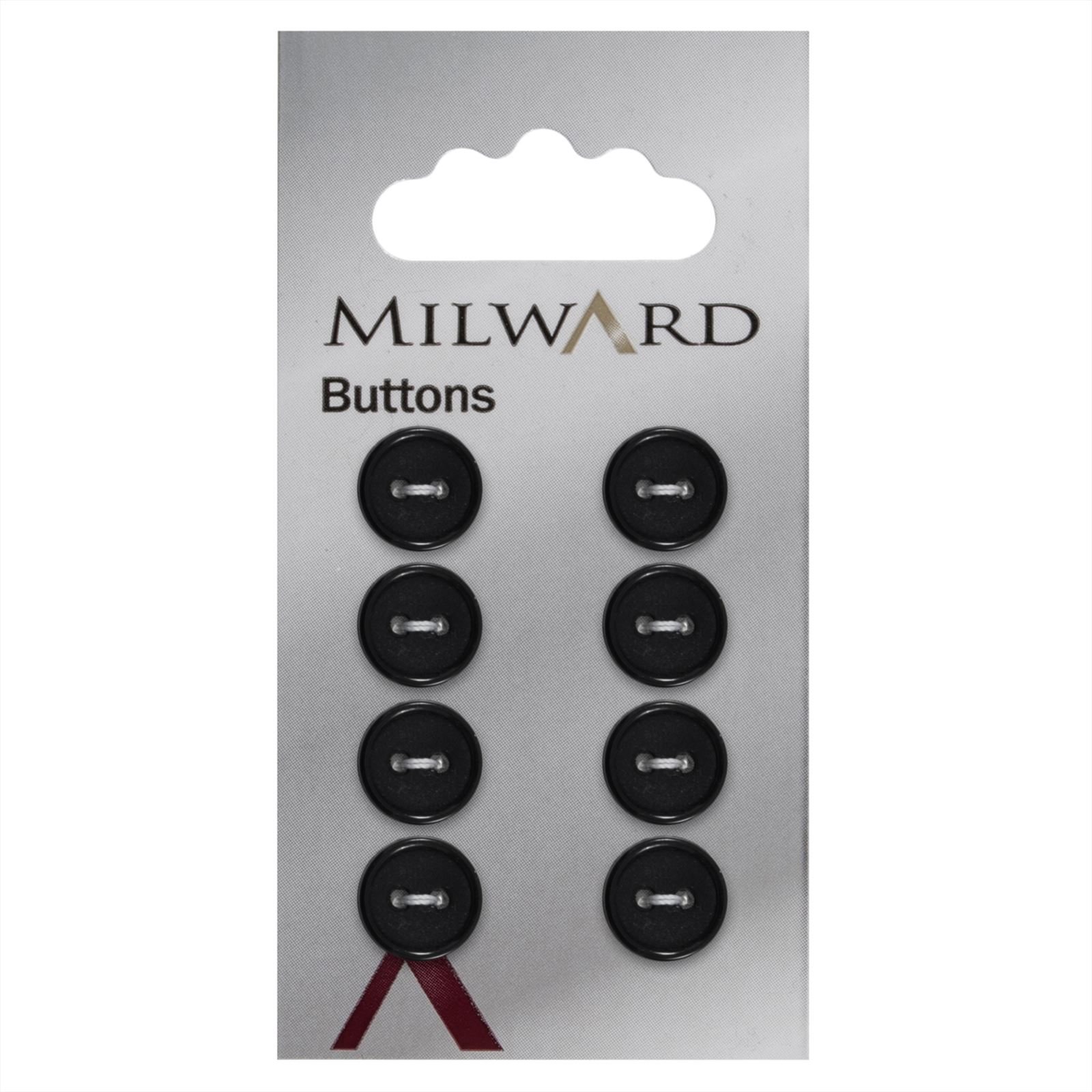Milward Ronde Matte Knoop Zwart 11mm (8 stuks)