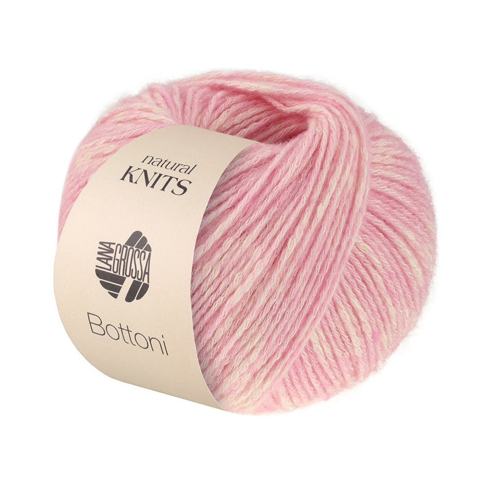 Lana Grossa Bottoni 016 Roze/Ruw wit