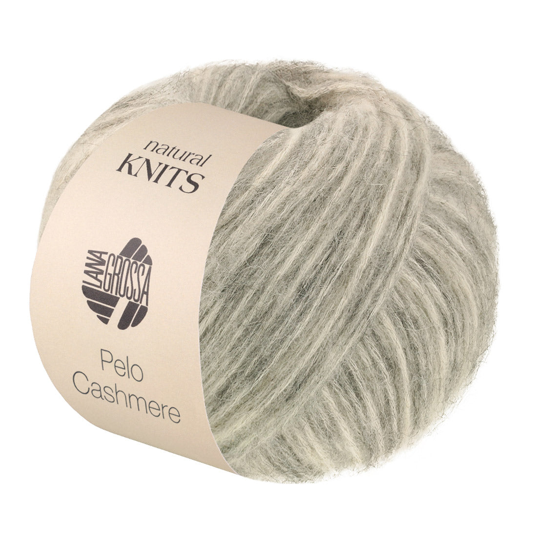 Lana Grossa Pelo Cashmere 004 Creme/Hellgrau