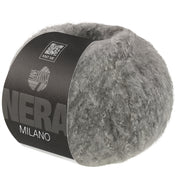 Lana Grossa Milano 001 Grijs gemêleerd - bol garen in de kleur van voren