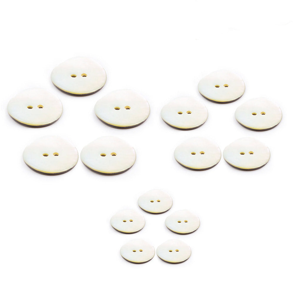 PPY Knopenset 5 Stuks Natuurparelmoer 22 mm