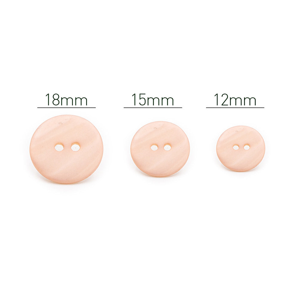 PPY Knopenset Parelmoer Roze 5 Stuks 15 mm