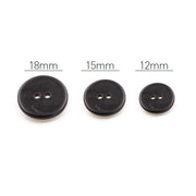 PPY Knopenset Parelmoer Zwart 5 Stuks 15 mm