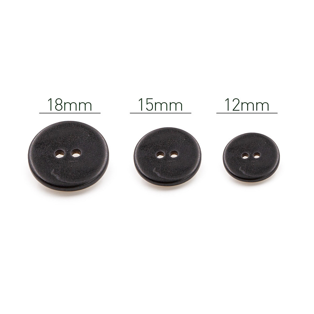 PPY Knopenset Parelmoer Zwart 5 Stuks 18 mm