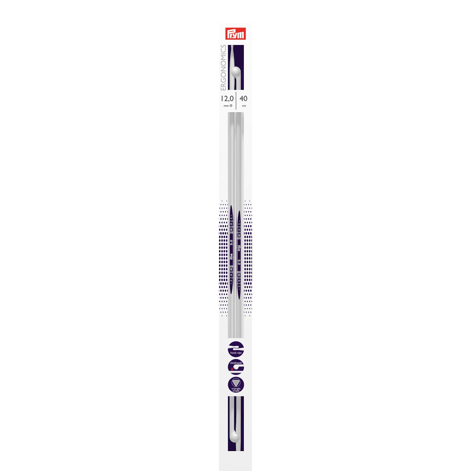Prym Breinaalden met Knop Ergonomics 40 cm 12,00 mm
