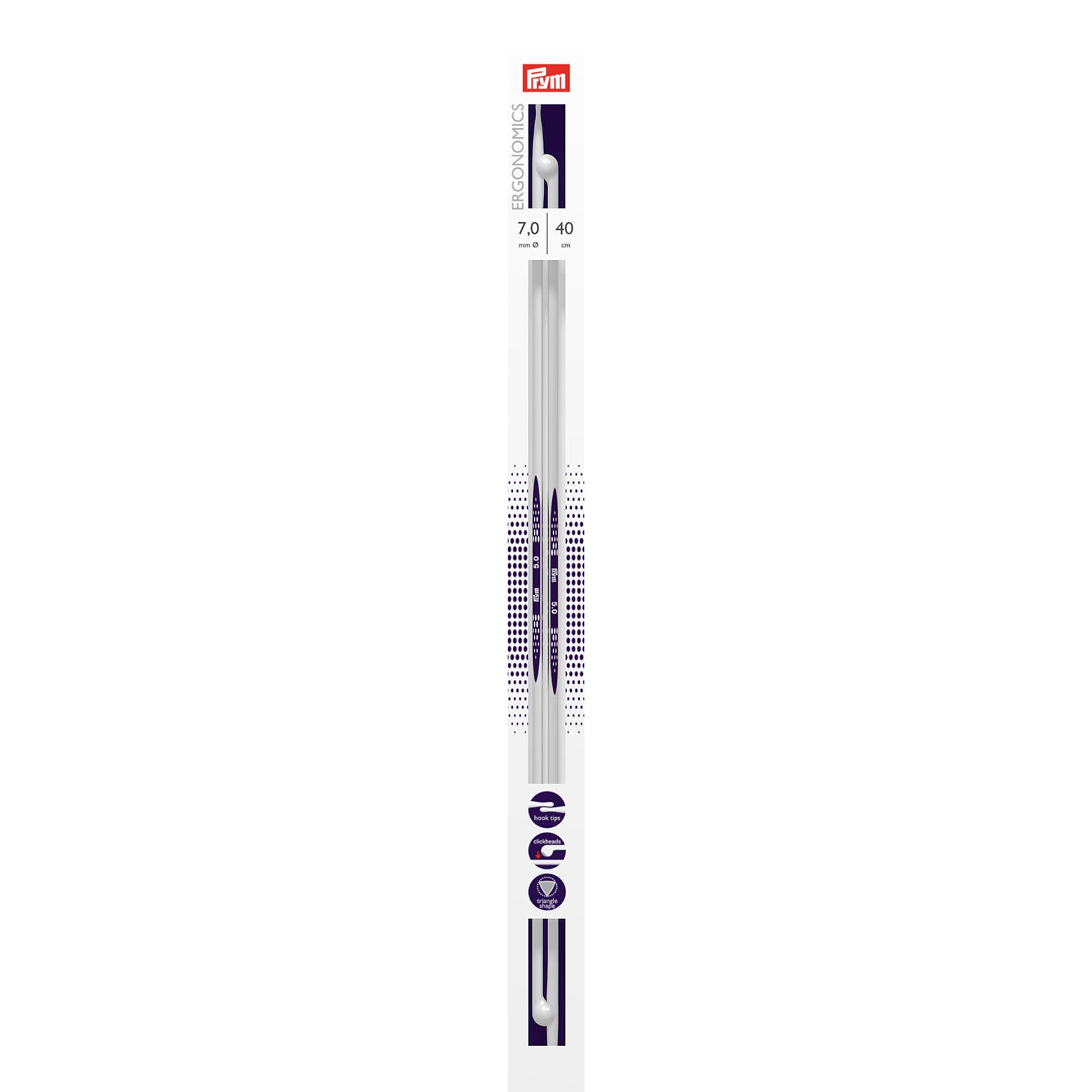 Prym Breinaalden met Knop Ergonomics 40 cm 7,00 mm