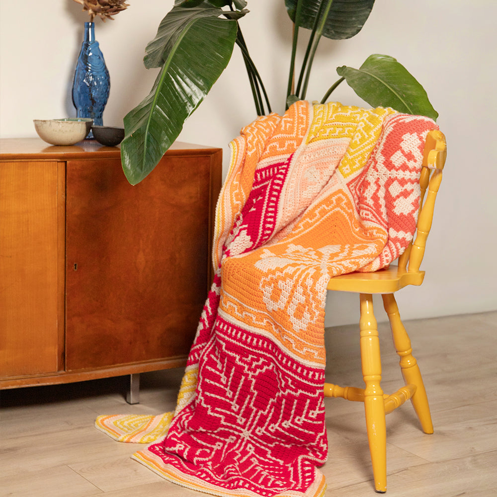 Floral CAL Deken Garen en Haakpakket Camellia