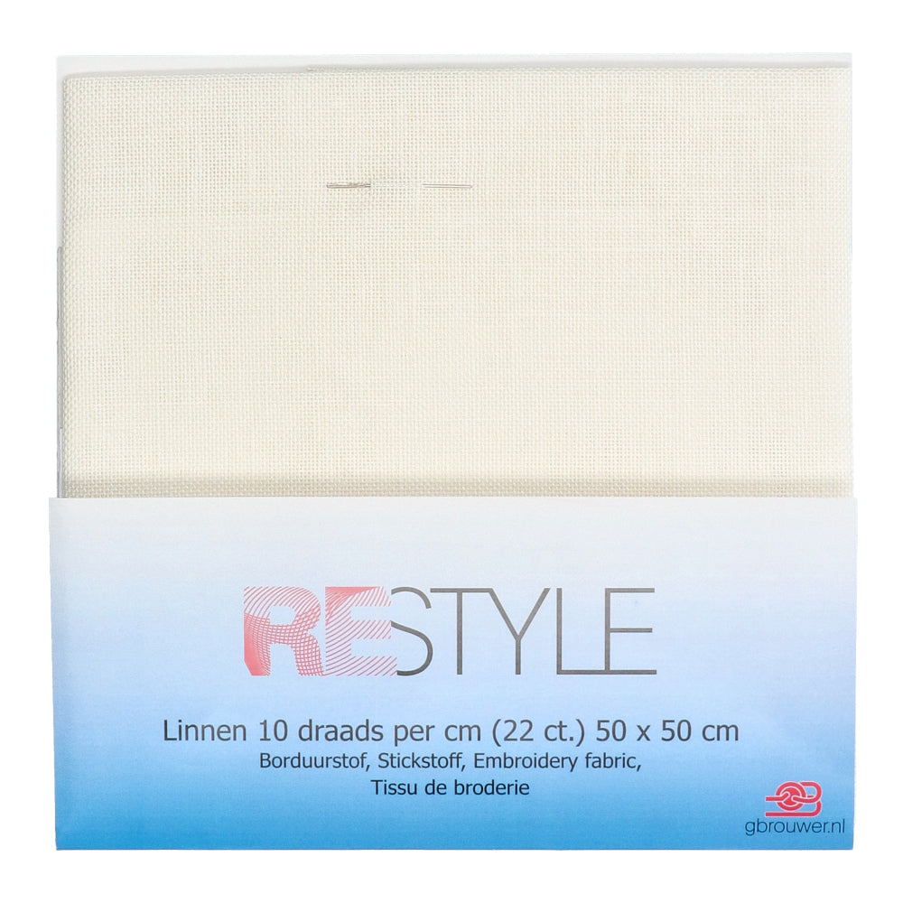 Restyle Borduurstof Linnen 10 draads per cm (22 ct.) 089 Off-white (2)