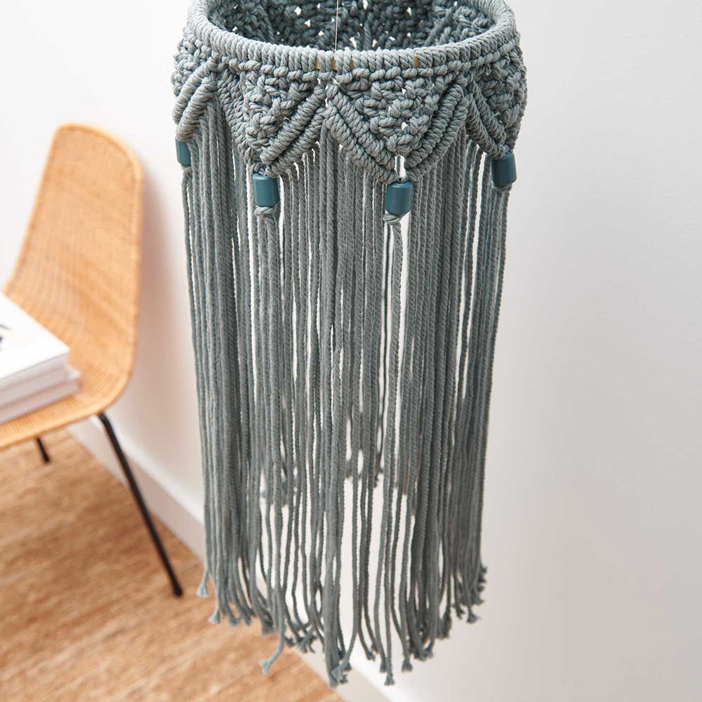 Teal — gemaakt met Rico Macramé Houten Kralen 17x17mm Natural -