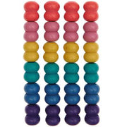 Rico Macramé Houten Kralen 17x22mm Rainbow Colours - 24 stuks