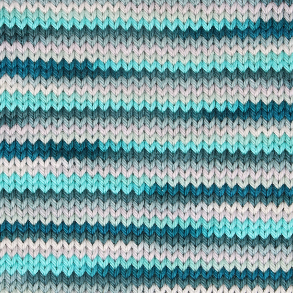 Gauge swatch — gemaakt met Scheepjes Catona Chroma