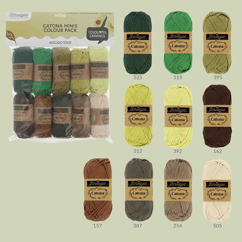 Scheepjes Catona Colour Pack Avocado Toast 10x25g
