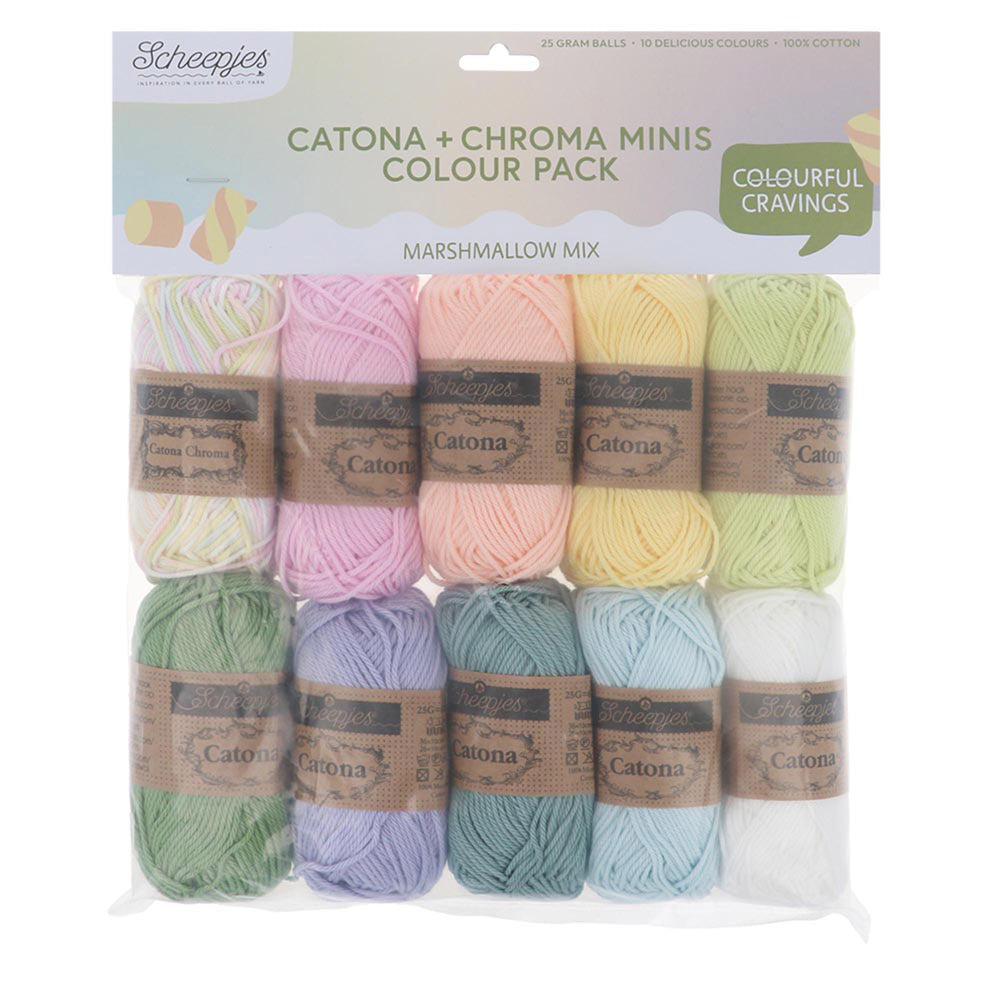 Scheepjes Catona en Chroma Colour Pack Marshmellow Mix 10x25g (2)