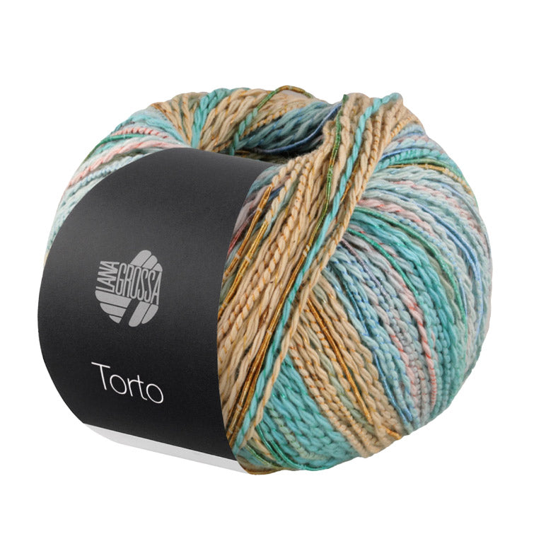 Lana Grossa Torto 003 Geel-Beige/Mint/Roze/Turquoise/Groen/Goudgeel/Zalm/Jeans