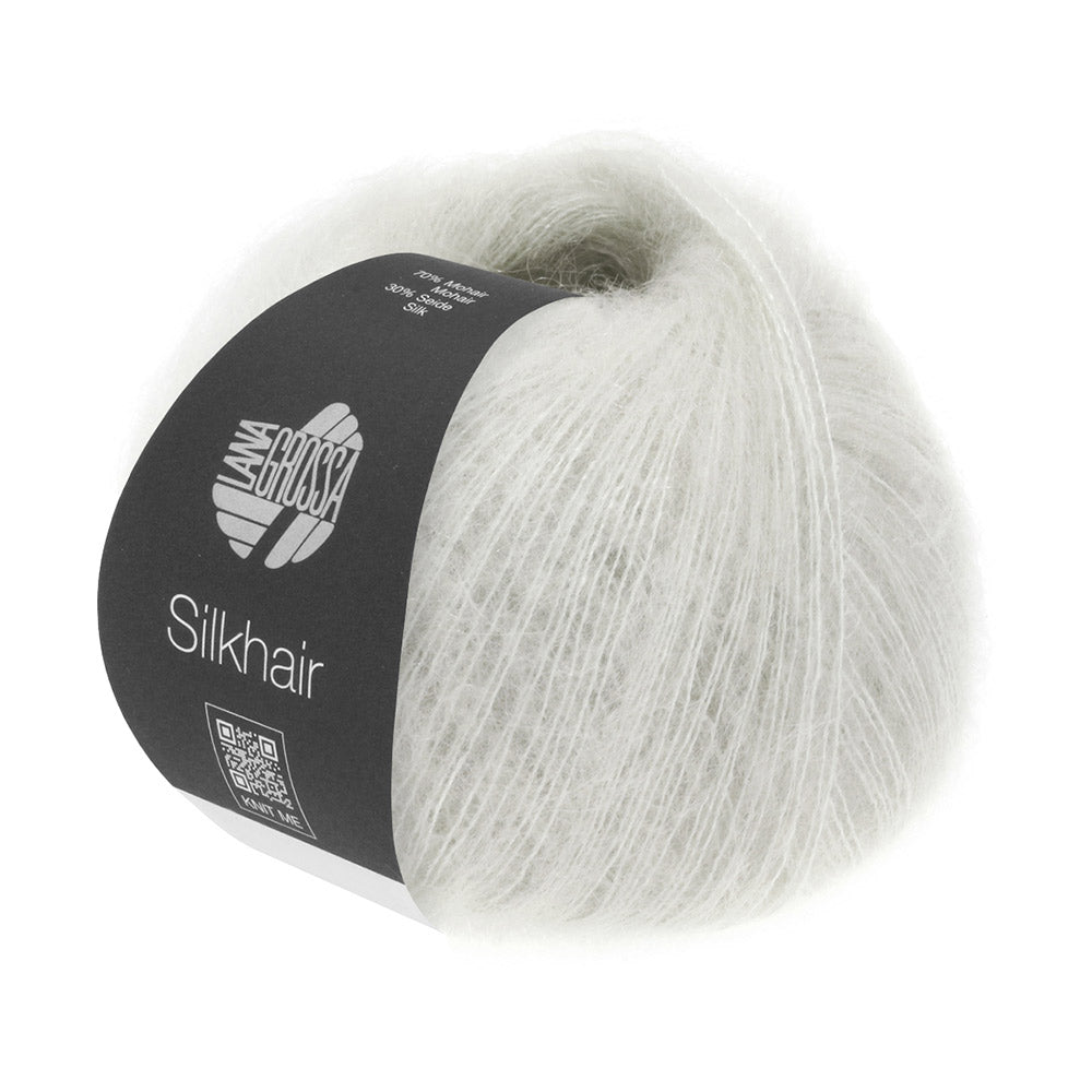 Lana Grossa Silkhair 058 Parel Wit - bol luxe mohair- en zijdegaren in de gekozen kleur