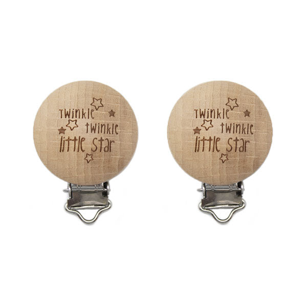 Durable Houten Speenclips 2 stuks 61 Twinkle Twinkle Little Star