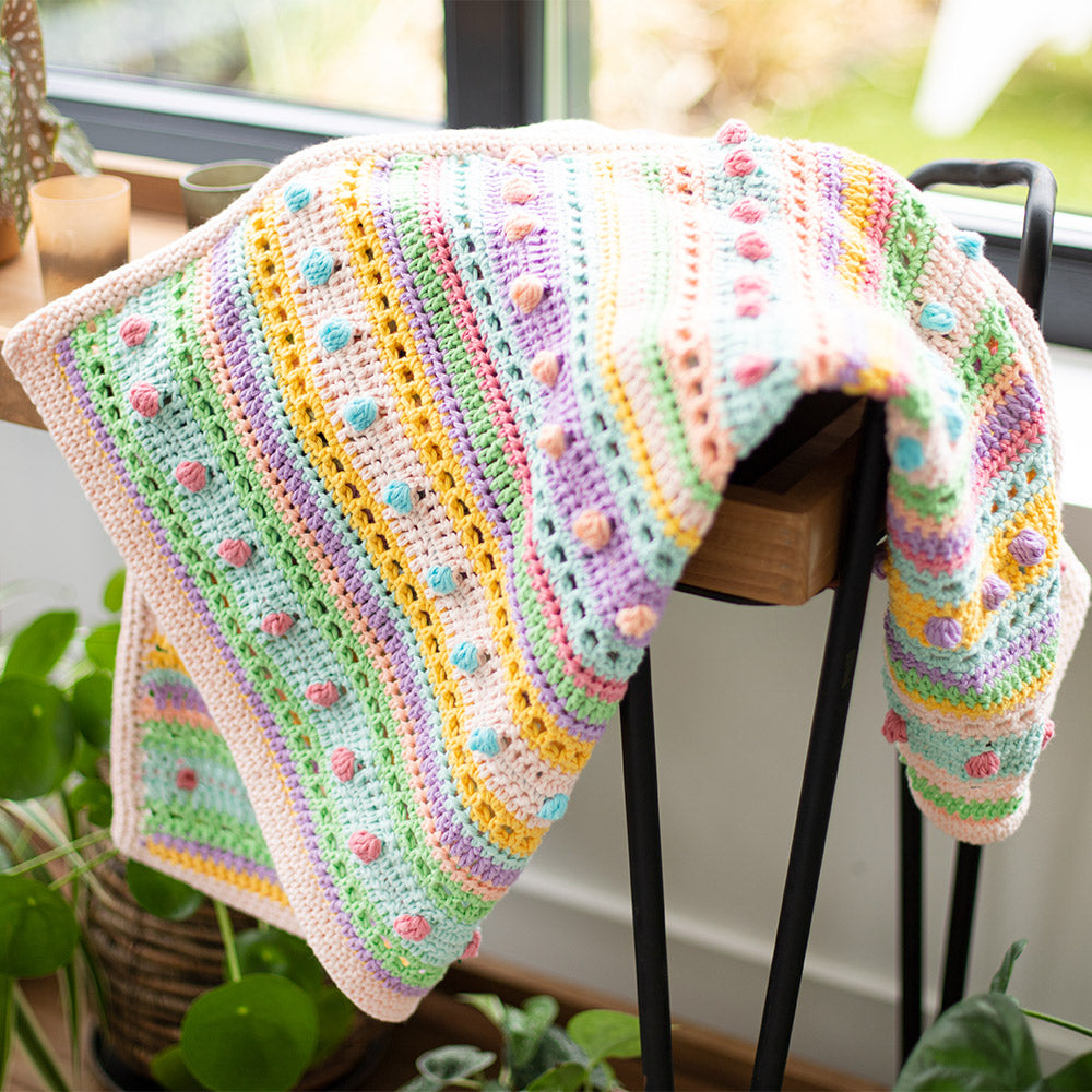 Striped Dot Baby Deken Haakpakket (6)
