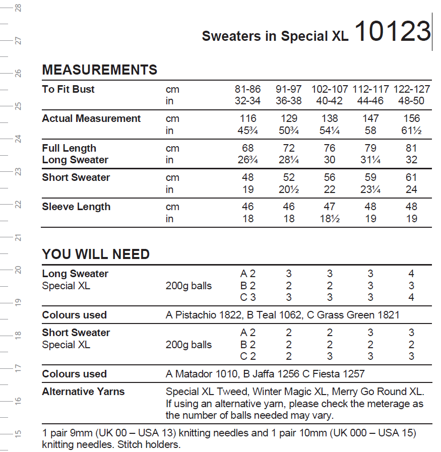 Stylecraft breipatroon Special XL Short & Long Sweater (2 designs) (2)
