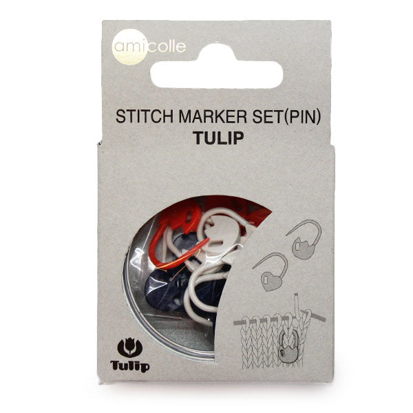 Stitchmarker tulip — gemaakt met Tulip Vergrendelbare Markeerringen Set Tulp (15 stuks)