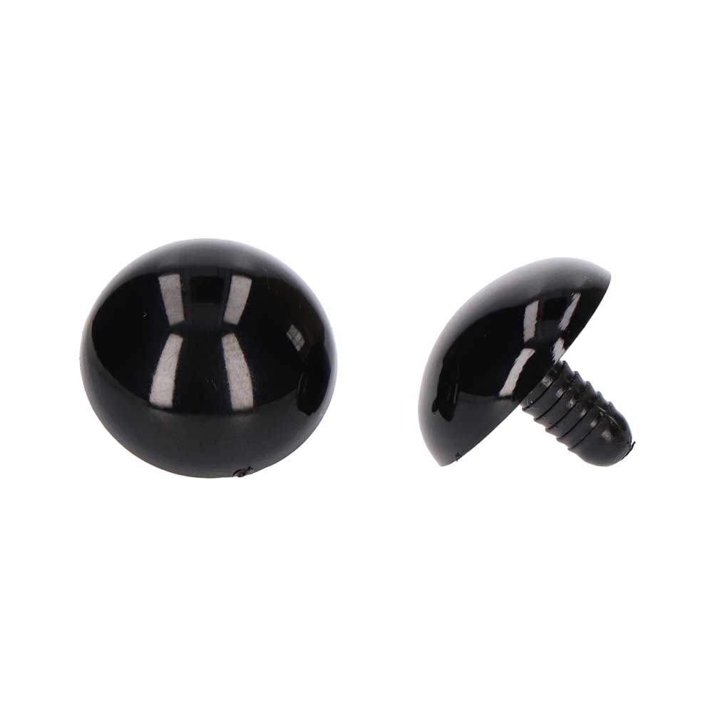 Veiligheidsogen Zwart 24 mm per paar