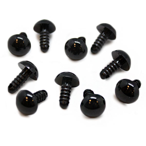 Veiligheidsogen Zwart 4 mm 5 Paar