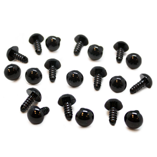 Veiligheidsogen Zwart 5 mm 10 paar