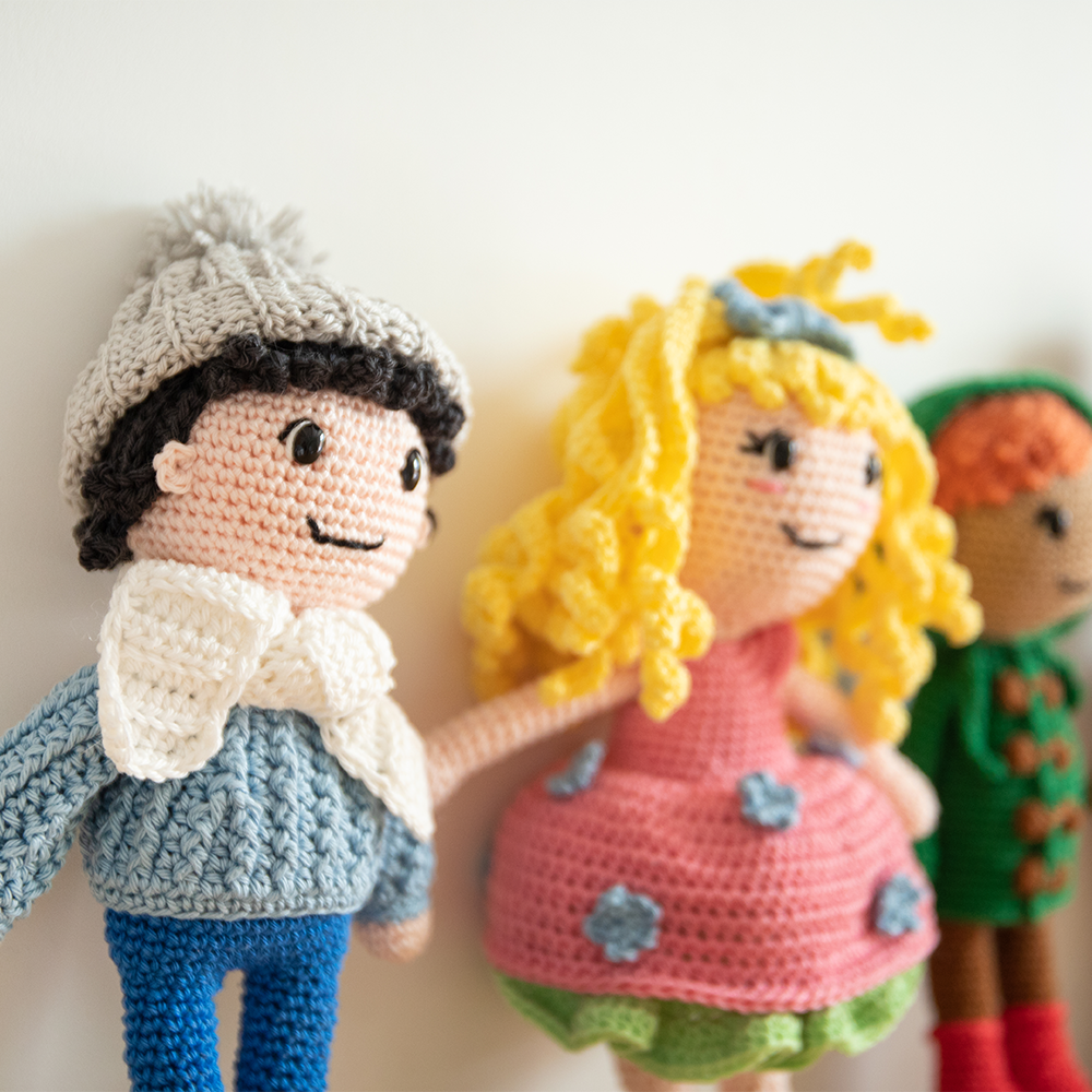 Seizoenen pop — gemaakt met Vierseizoenen Poppetjes Haakpakket