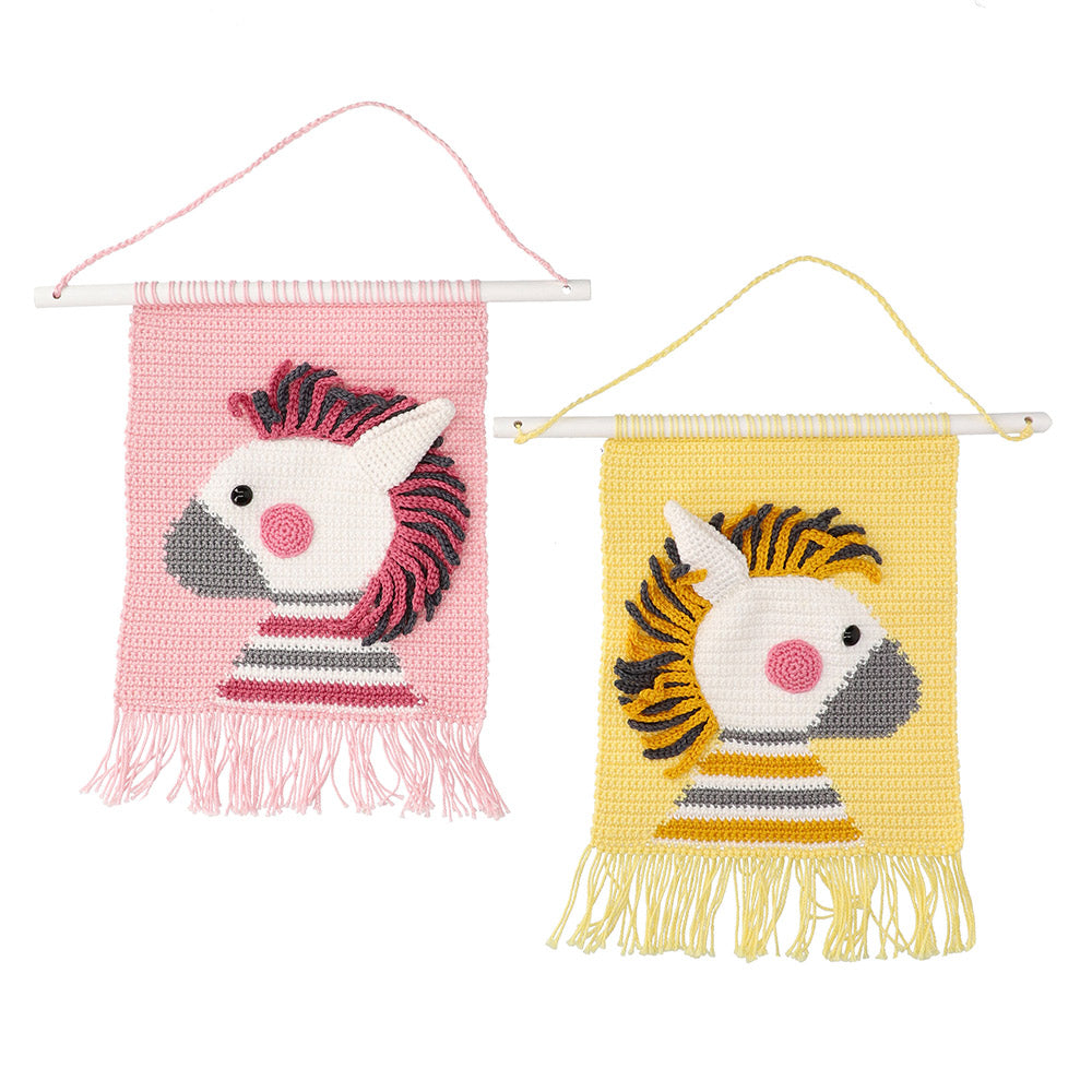 Mrs Milly - Wandhangers zebra's Ziva en Zara met haakpatroon