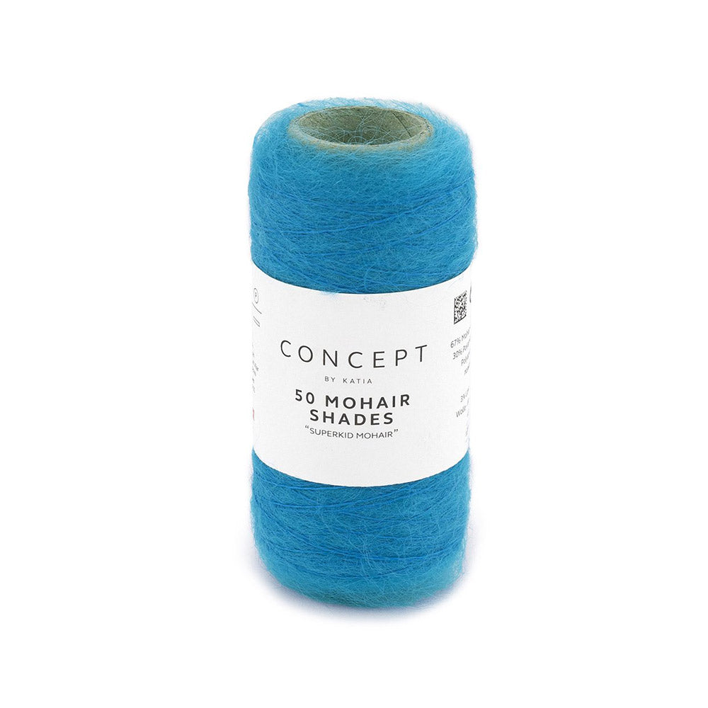 Katia 50 Mohair Shades 056 Blauw Cyaan