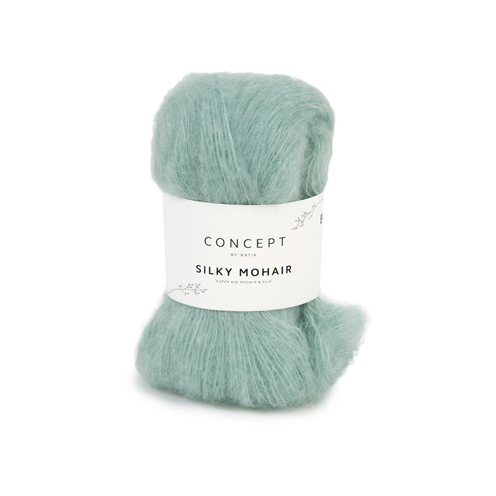 Katia Silky Mohair 124 Blauwachtig groen