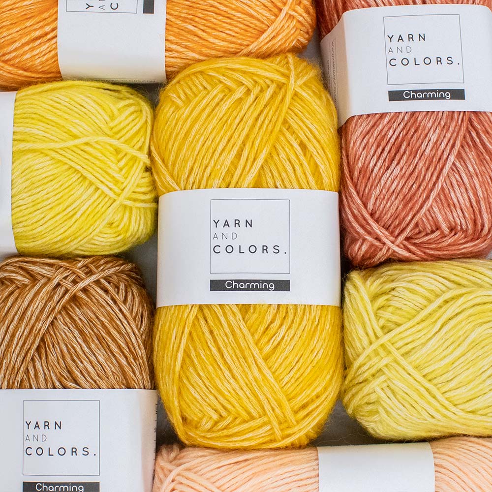 Geel — sfeerbeeld met Yarn and Colors Charming alle kleuren pakket