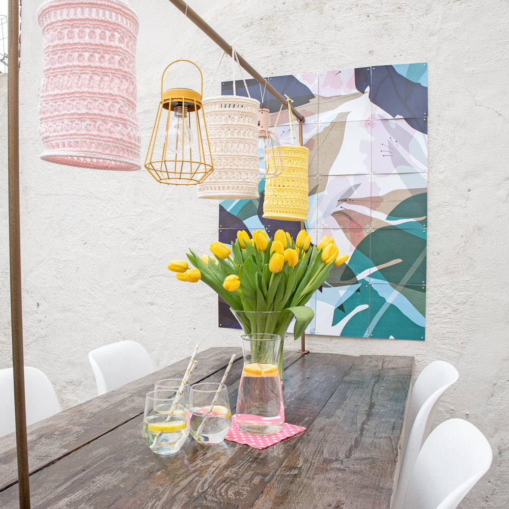 Garden party lanterns — gemaakt met Yarn and Colors Garden Party Lantern Haakpakket