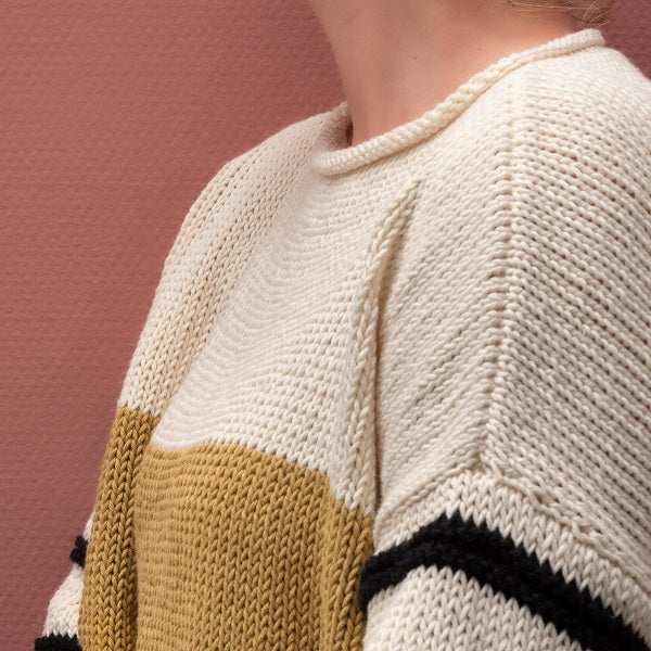 Jumper color block — gemaakt met Yarn and Colors Striped Jumper Color Block Breipakket (2)