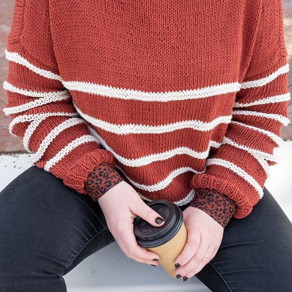 Yarn and Colors Striped Jumper Reversed Breipakket (10)