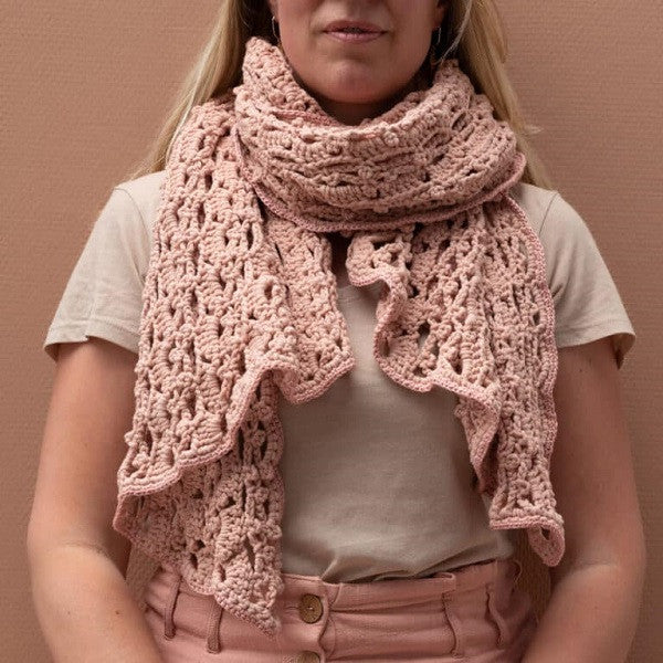 Lotsofdotswrap ros — gemaakt met Yarn and Colors Zen