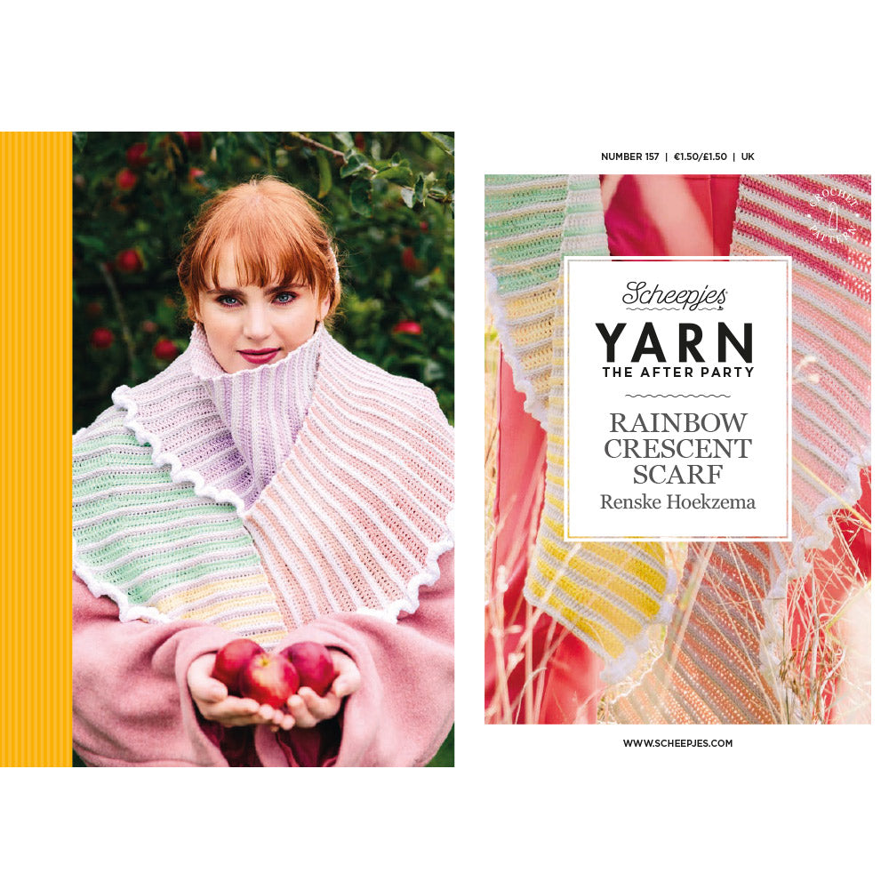 YARN The After Party nr.157 Rainbow Crescent Scarf UK