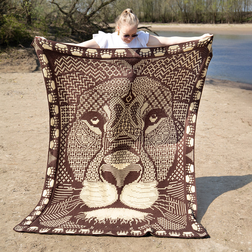 Zen Tangle Lion - AdO Crochet Garen- en Haakpakket Interlocking Must-Have