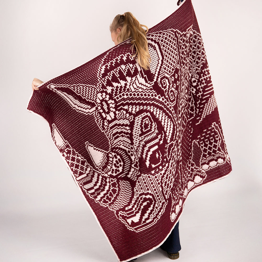 Nijpaard — gemaakt met Zen Tangle Rhino - AdO Crochet Garen- en Haakpakket mozaïek (4)