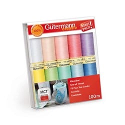 Gütermann Stopfgarn Set - 24 Farben Acrylwolle Mit 96 Nadeln + Stopfnadel