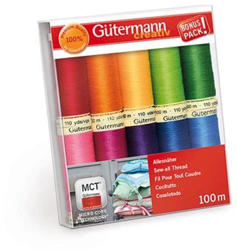 Gütermann Nähgarnset Allesnäher Bunt - 10 Spulen