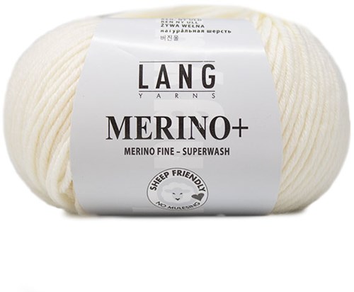 Lang Yarns Merino+ 0002 Offwhite