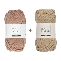 Yarn and Colors Slouchy Pouch Color Block Häkelpaket 006 Taupe